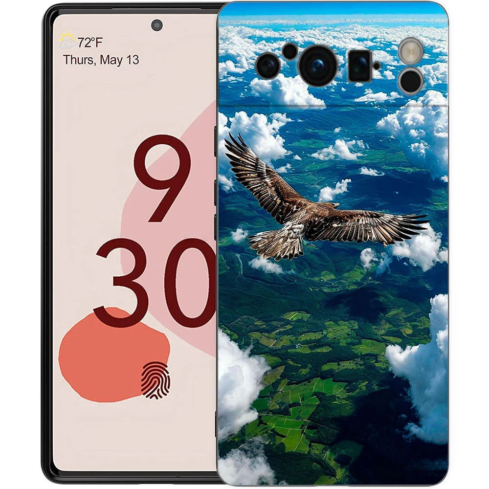 Eagle Design Shockproof TPU Black Phone Case