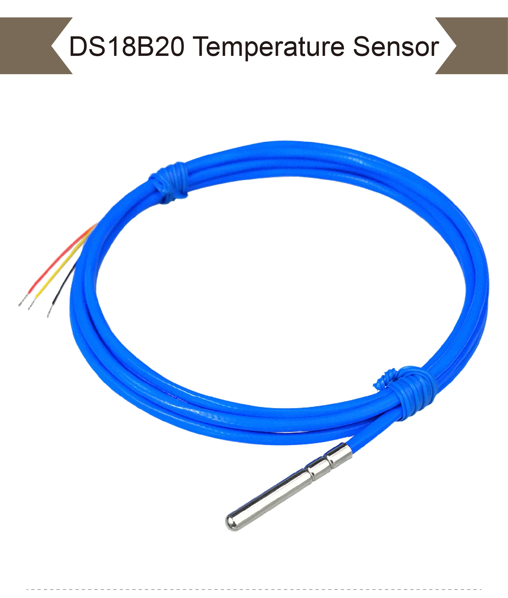 DS18B20 Stainless Steel Temperature Probe Digital Waterproof Sensor for Industri