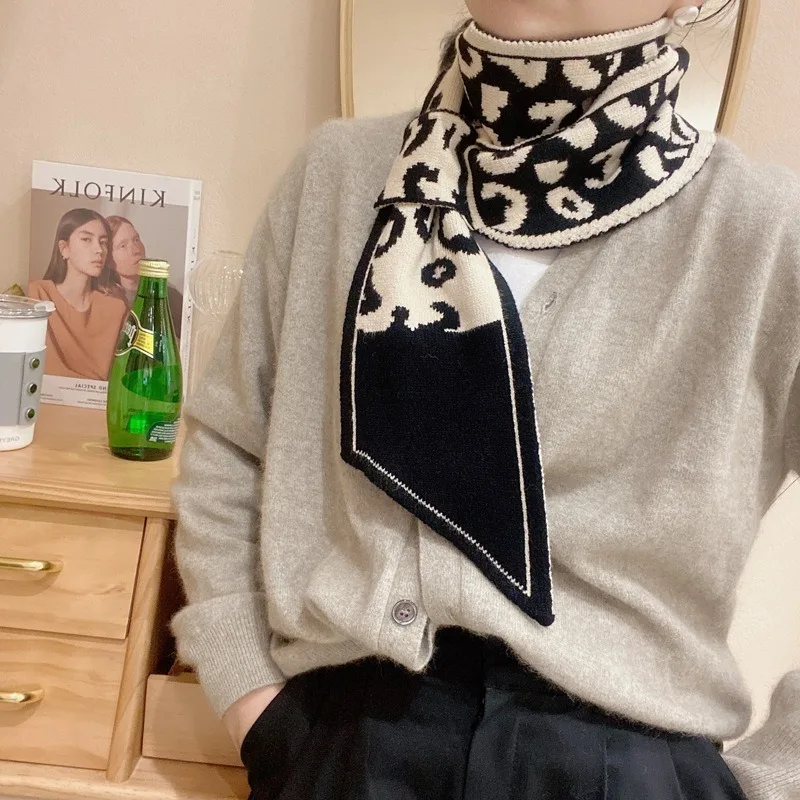 Women's Scarf Fashion Versatile Knitted Scarf for Autumn and Winter Classic Stylish Korean Scarf - 5