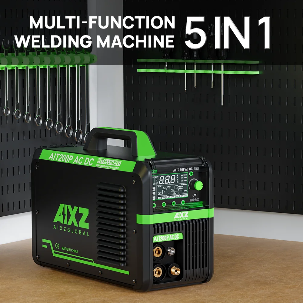 AIXZ HF TIG Welding Machine 200A AIT200P AC DC Welder With Pulse 5 in 1 IGBT Inverter ARC Stick Welder Spot TIG Aluminum Welder 2