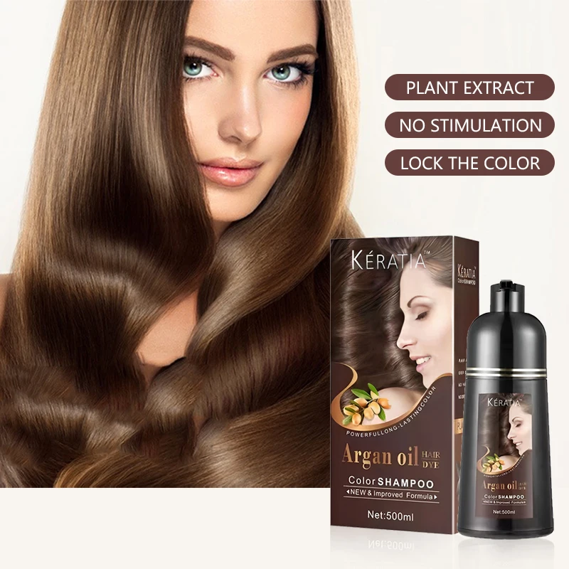 

Argan Oil Hair Dye Color Formula Non Ammonia No PPD Shine Hair Natural Hair Dye shampoo