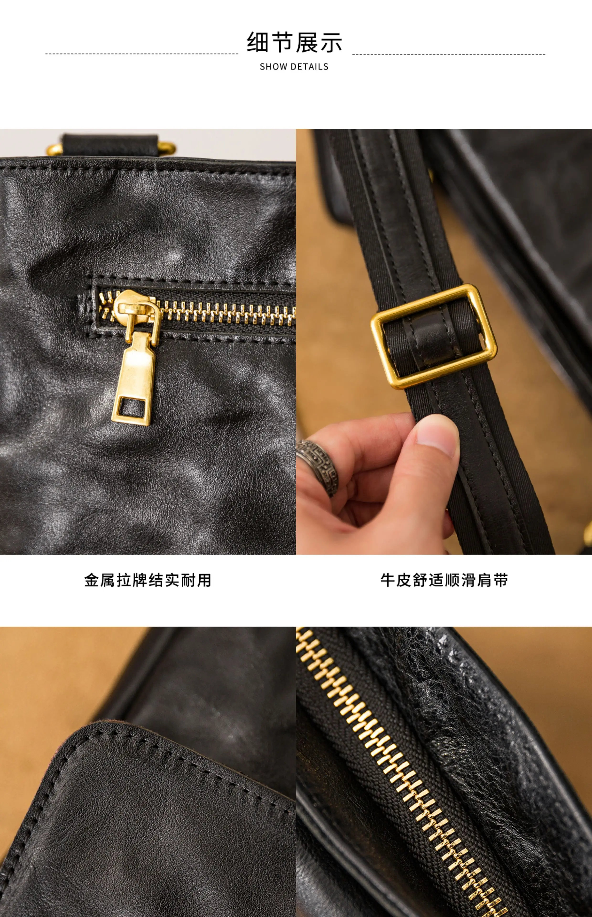PNDME lässige Vintage-Umhängetasche aus hochwertigem Echtleder für Herren, Outdoor-Reisetasche, luxuriöse Pendler-Umhängetasche aus Rindsleder – Detail 9