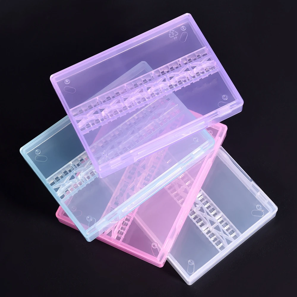 14/24/48 Holes Nail Drill Bit Storage Box Stand Display Container For Nail Drill Bit File Display Accessories Art Tool