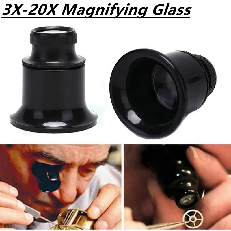 20X Jeweler Watch Repair Magnifier Portable Monocular Magnifying Glass