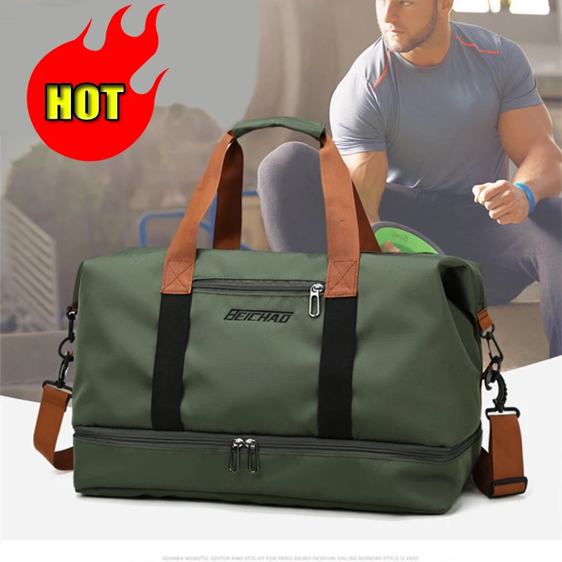 Women Fashion Travel Bags Large Capacity Waterproof Men's Sports Bag Dry and Wet Weekend Voyage Female Messenger Bag travel bags leisure bag