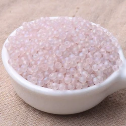 Super Uniform Matte Transparent Micro - Colored Glass Rice Beads - Handmade Decorative Loose Beads - 4mm 10g 100pcs (MSW10 leather powder)