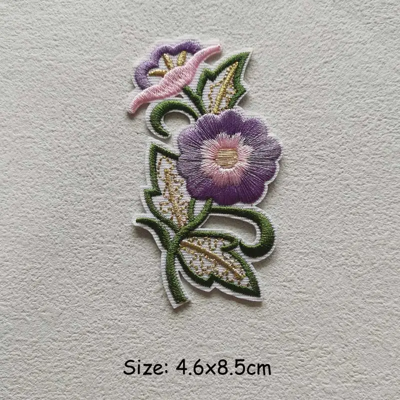 Flower Unicorn Patch Iron on Patches for Clothing Stripes Badge Sew on  Stickers on Clothes Embroidered