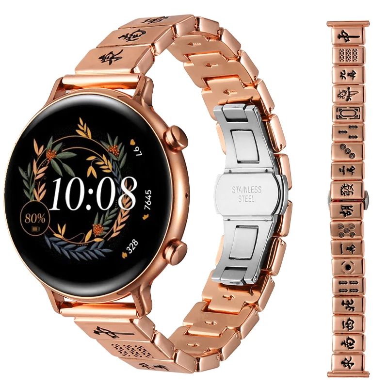 

Ремешок металлический для наручных часов, браслет для Samsung Galaxy Watch 6 5 4 40 мм 44 мм Huawei Watch 4 3/GT3 Pro Amazfit GTS/GTR 3 4 4Pro, 20 мм 22 мм