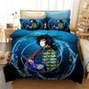 Anime Demon Slayer Duvet Cover Pillowcase 3D Printed Bedding Set Double Twin Full Queen King Adult Kids Bedclothes Quilt Cover 4