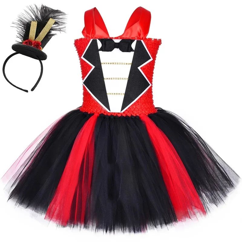 thumbnail image 1 of Vestido de tutú de maestro de ceremonias de circo para niñas, disfraz de domador de leones para fiesta de cumpleaños, disfraz de cosplay de Halloween para niños, 1 of 5