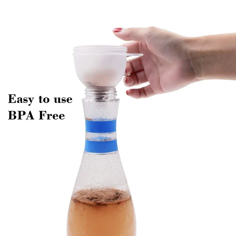 Protein Powder Funnel 2 Layers Portable For Water Bottle and Protein Shaker Bottle