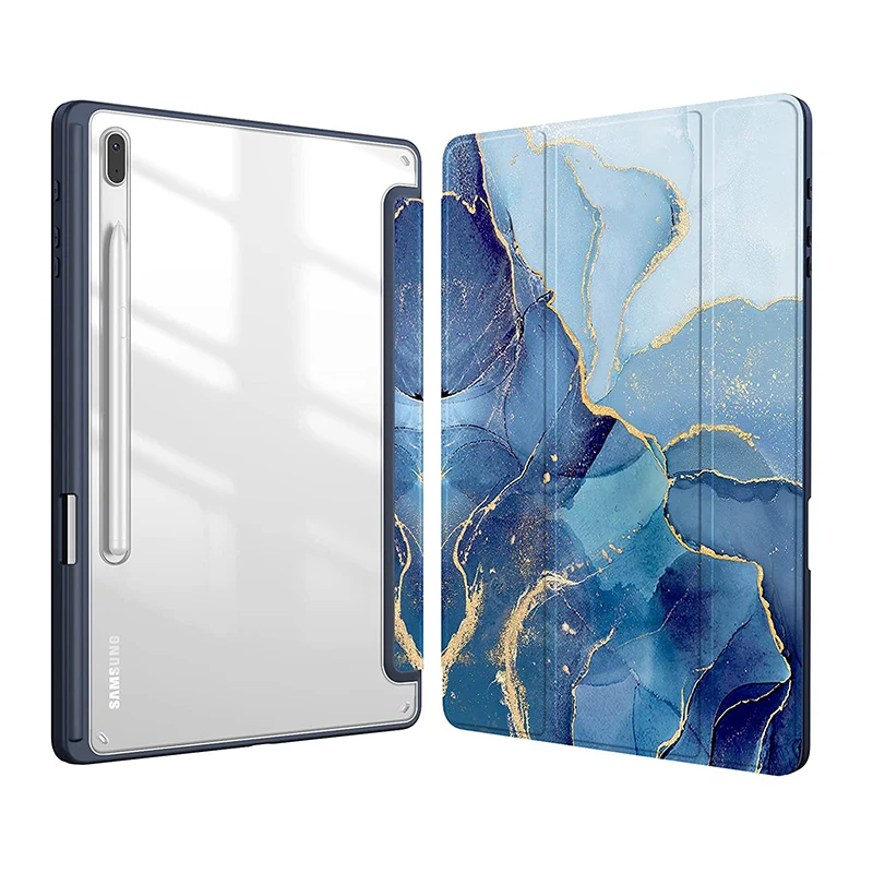 Acrylic Transparent Back Tablet Case with Pencil Holder