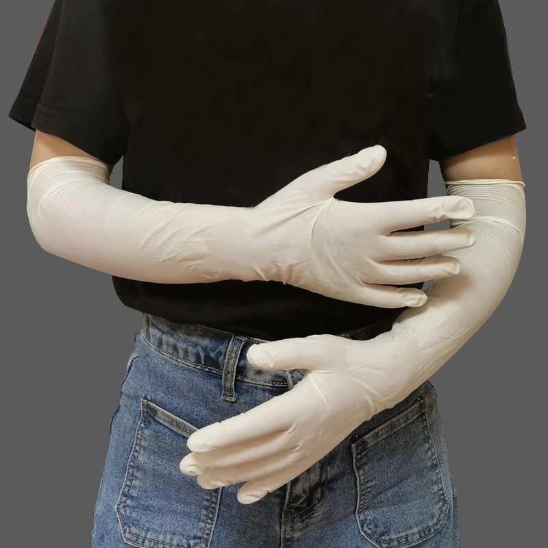 Disposable Long Kitchen Gloves Rubber Gloves Long Disposable Long