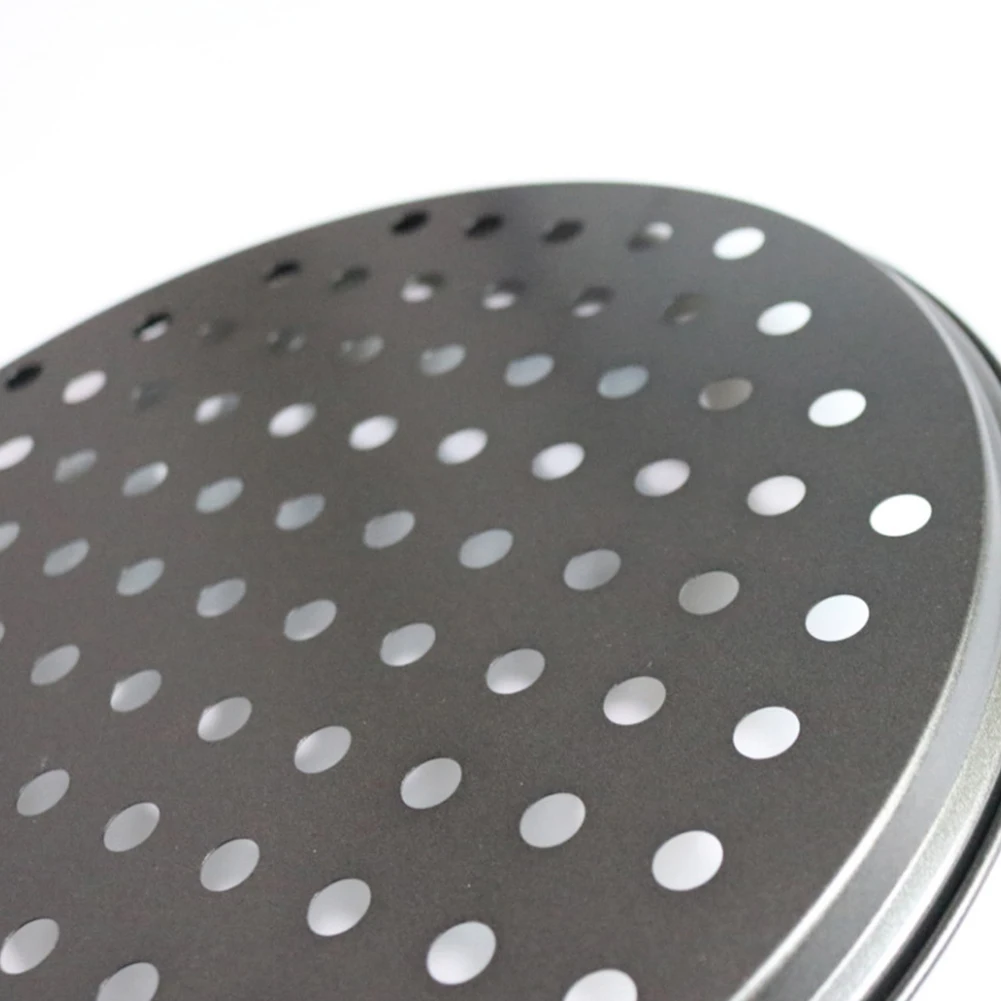 

Baking Pan Pizza Pan Punched Pizza Pan 24.5cm/28cm/32cm Size Carbon Steel Perforated Perforated Pizza Pan Round Shape