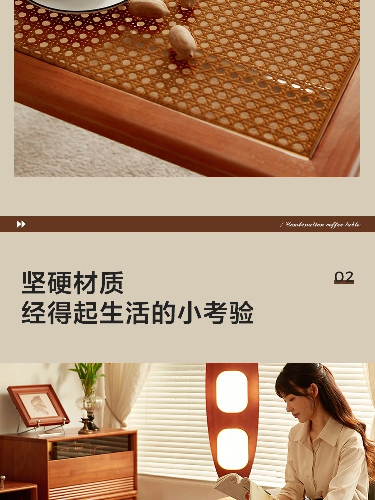 Retro Glass Tea Table Living Room 2024 New Home Small Unit Square Tea Table Bedside Middle Cheap Home Furniture 간이테이블 캐릭터 테이블