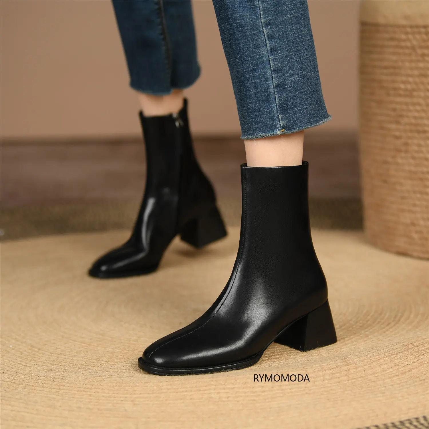 High Stiletto Heel Short Black High Heel Boots For Women Hot Sale With  Pointed Toe, Thin Heels, And Fast Shipping Cool Martin Style Ankle Black  High Heel Boots 9cm From Buqu, $34.59 |