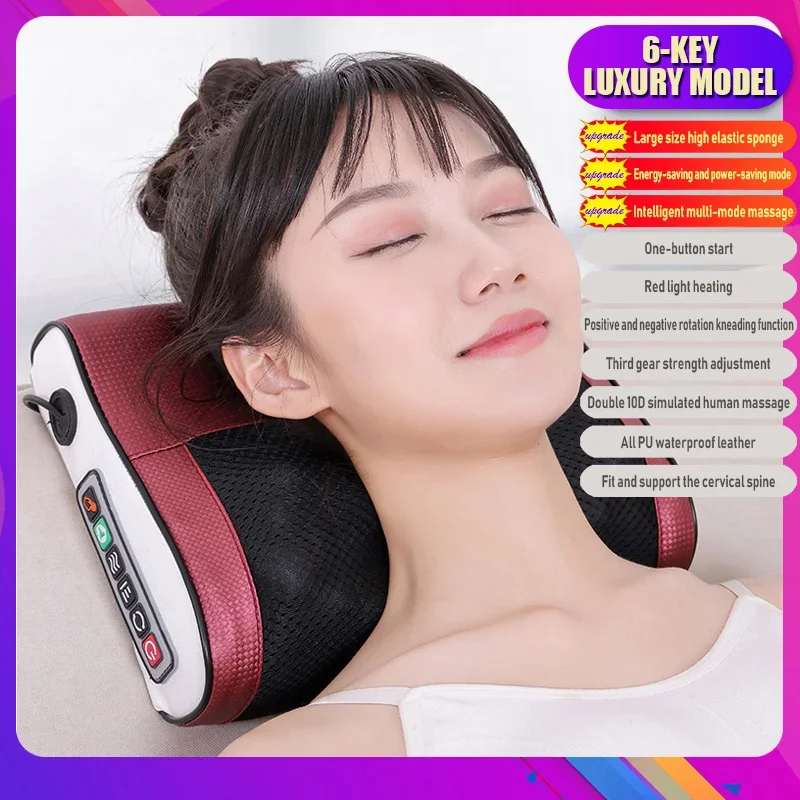 Electric Pillow Massage Neck Massager Multifunctional Massage Pillow Device Neck Health Massager Relax Pillow Massager