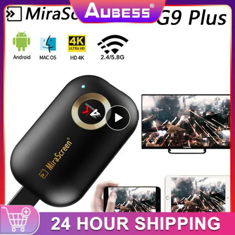 

Mirascreen G9 Plus 2.4G/5G 4K Miracast Wifi for DLNA AirPlay TV Stick Wifi Display Dongle Receiver for IOS Android windows