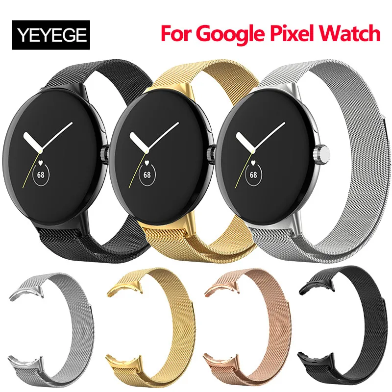 

No Gaps Milanese Strap For Google Pixel Watch Magnetic Loop Bracelet Correa For Google Pixel Watch Stainless Steel Metal Band