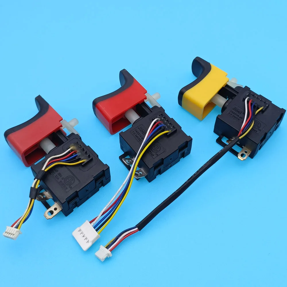 1pcs FA021A-69 스위치 5선 DC7.2-24V 20A 25A 전동 드릴 트리거 스위치 전동 공구 속도 제어 스위치 연결 어댑터