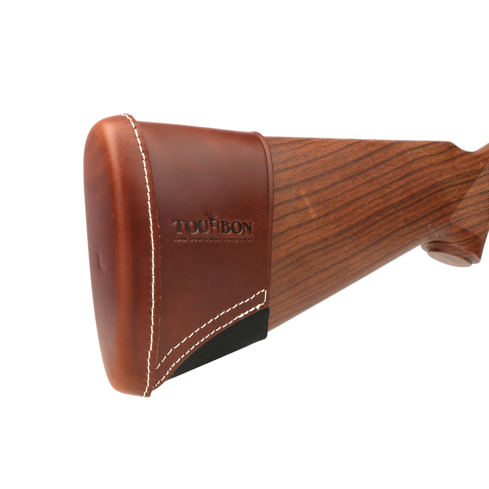 

Tourbon Hunting Accessories Rifle Recoil Pad Genuine Leather Gun Buttstock Cover Slip-on Shotgun Stock Extension Shooting Brown