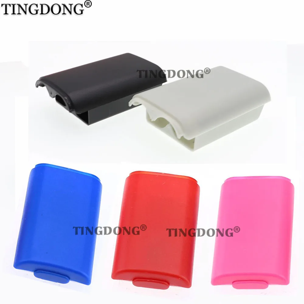 1 Pz Bianco Nero Per Xbox 360 Custodia Batteria Controller Wireless Coperchio Batteria Ricaricabile Per Controller Xbox 360 Con Adesivo