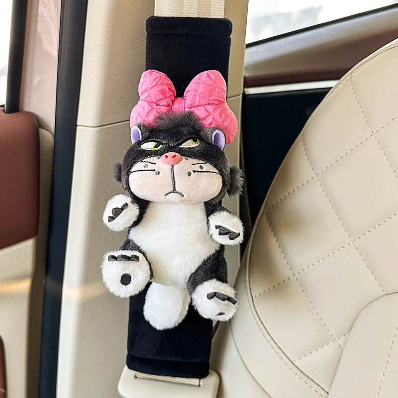 Fluffy Cartoon Panda Cat Plush Steering Wheel Cover - Winter Cozy, Cute & Anti-Slip Design