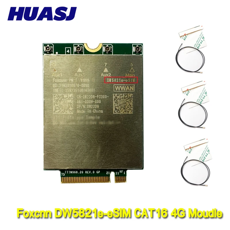 Huasj T77w968 para Dell Dw5821e-ssim Lte Cat16 4g Módulo de Cartão Wwan para Lattitude 5420 5424 7424 Latitude Áspera 74007400 2-in - Imagem 2