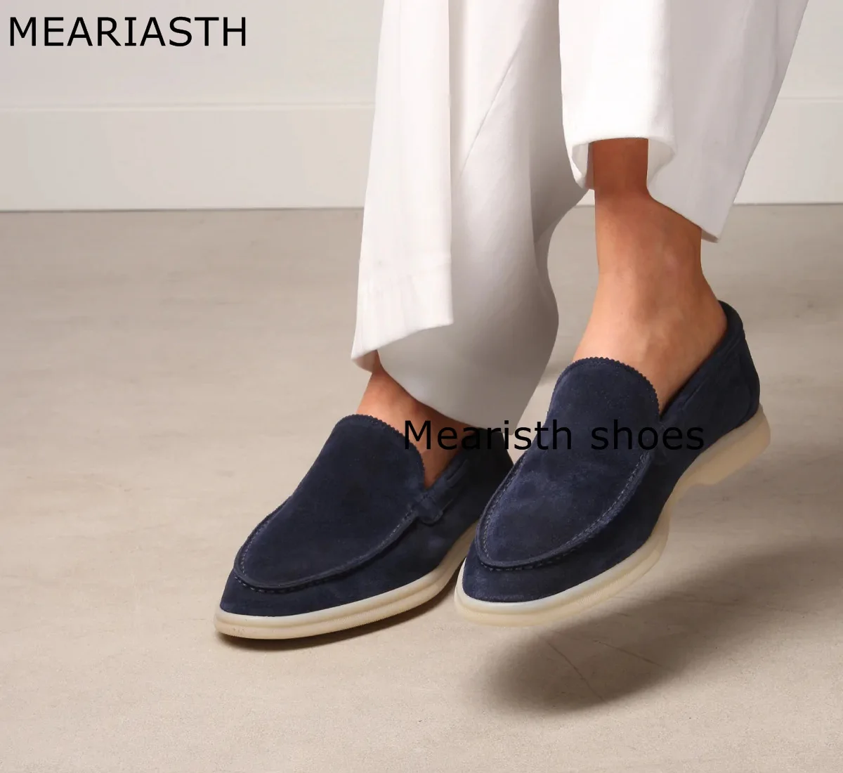 

Classic Hot Sale Nude Luxury Flat men casual Shoes Comfortable Slip-on Loafers Shoes High Quality Kid Suede Walking Shoes Mujer