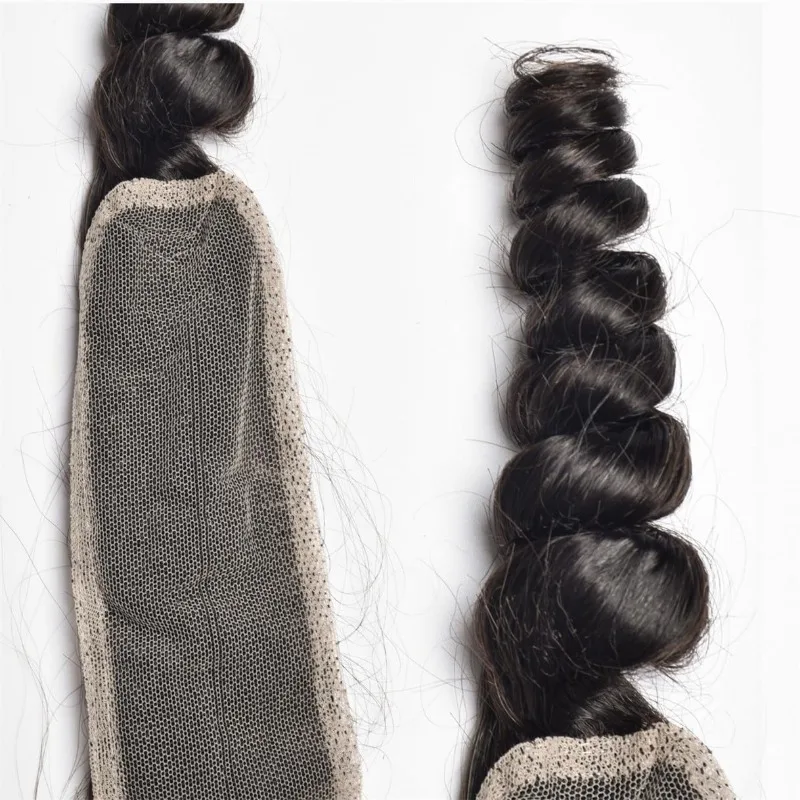 2x6 Lace Closure Loose Wave Human Hair Pre-Plucked Hairline Brazilian Virgin Hair Soft Transparent Lace Closure For Women