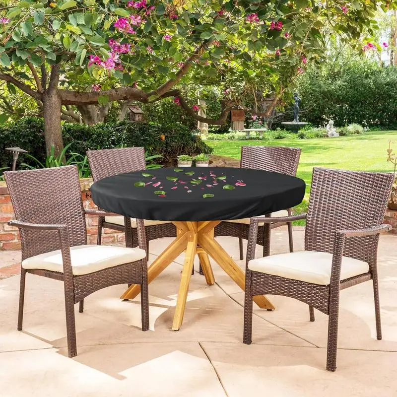 Round Table Outdoor Garden Furniture Rain Cover Waterproof Oxford Sofa Protection Garden Patio Rain Covers Furniture Cover patio furniture cover