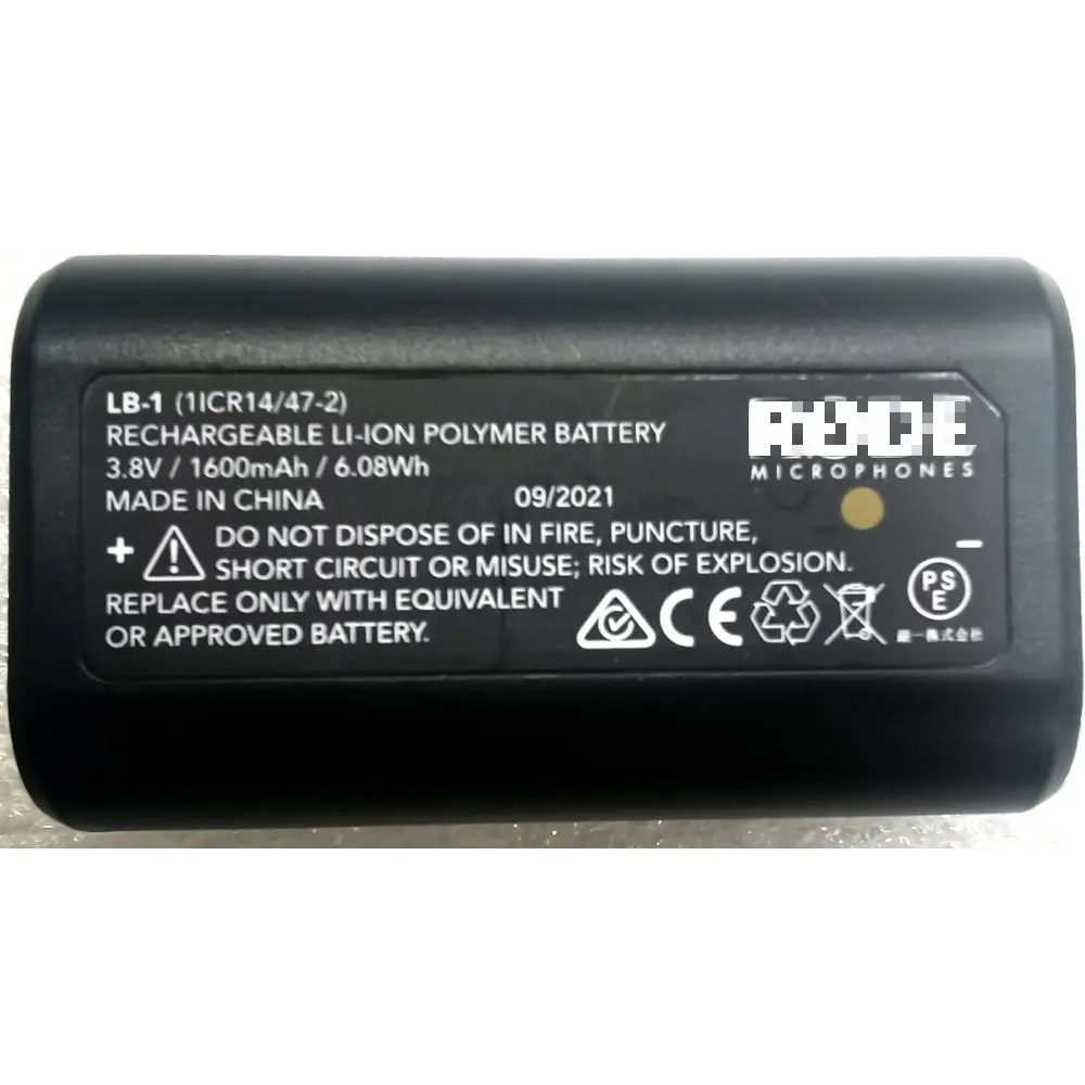 3.8V 1600Mah Batteria Originale Nuova Di Zecca Lb-1 Per Rode Performer Tx-M2 Videomic Pro + Microfono