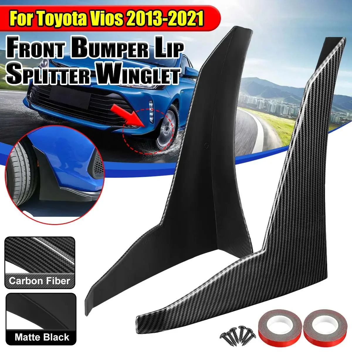 A4 Car Side Fender Fins Spoiler Chin Skirt Protector Anteriore Paraurti Posteriore Lip Splitter Per Audi A3 A4 A5 A6 A7 A7 A8 Q3 Q5 Q7 Rs5