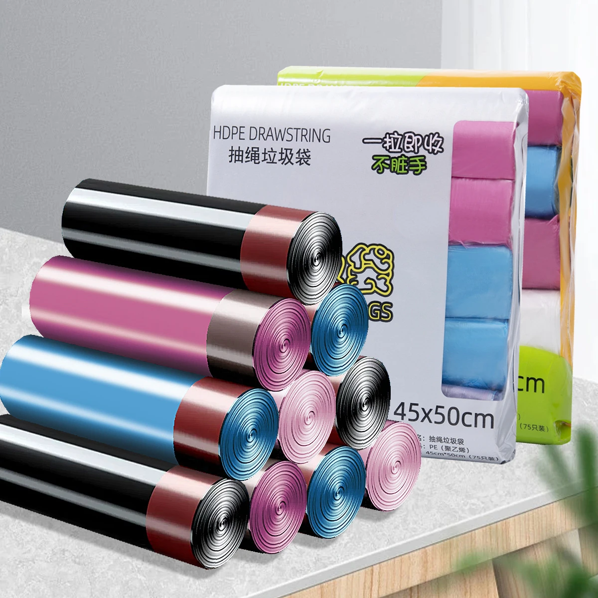 1/5rolls Disposable Garbage Bags for Household