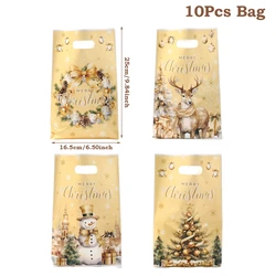 Ensemble de sacs-cadeaux de Noël festifs de 10/25/50 avec design du Père Noël