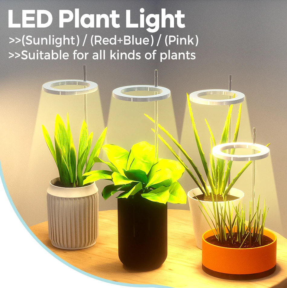 Description Picture 2 of itemLED Plant Grow Light USB 5V Full Spectrum Hydroponic Cultivation Lamp Timer Auto On/Off Dimmable Cactus Flowers Succulent Growth