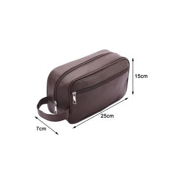 Männer Wasserdichte Reise-Kulturtasche- PVC Litschi Muster Kosmetiktasche