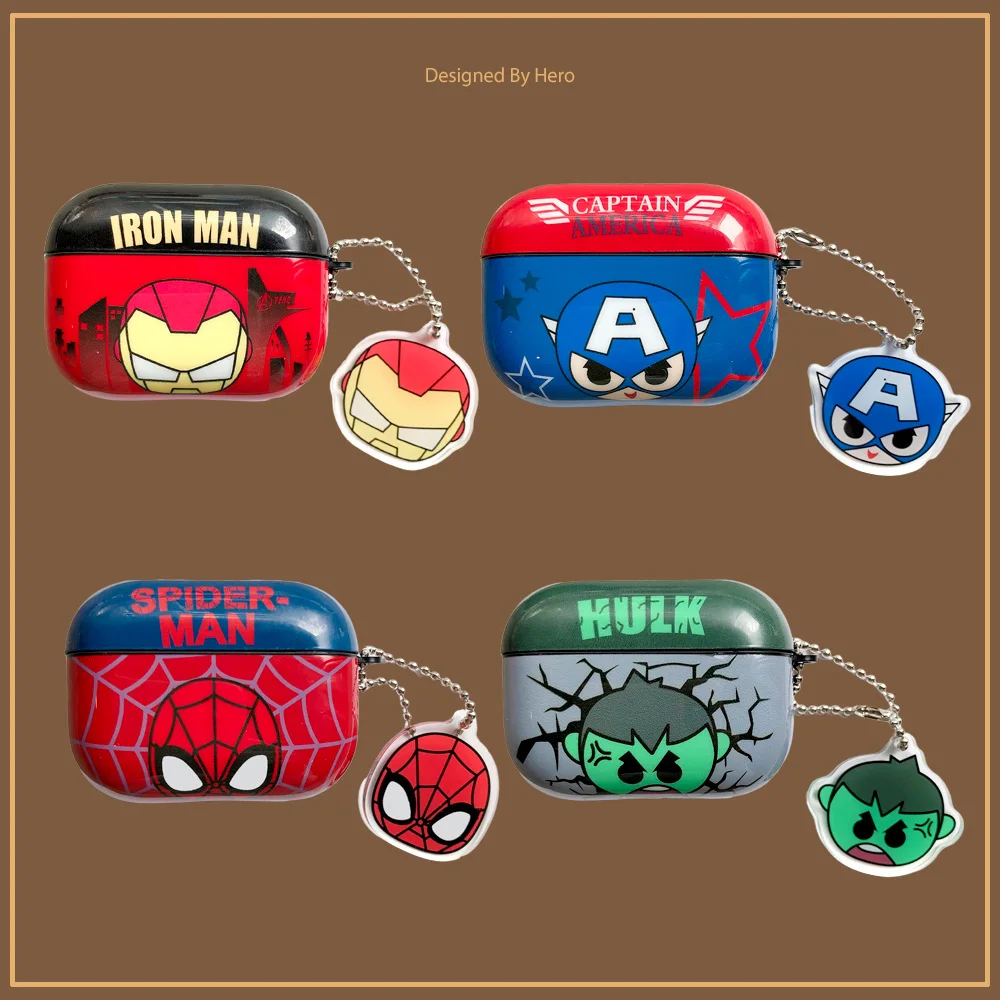 

Disney Marvel Hero Earphone Protective Case For Apple Airpods 2 1 Pro Cartoon Wireless Bluetooth Headphone Full Cover Capa Para