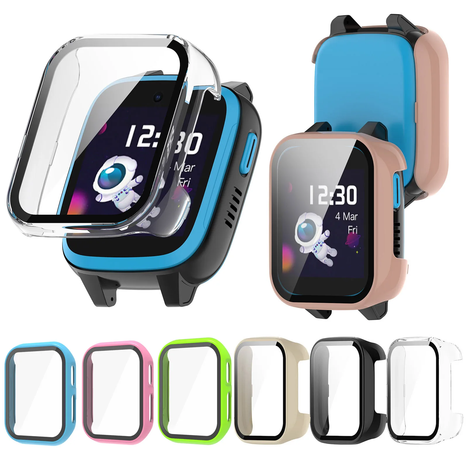 

Hard Edge Shell Glass Screen Protector Film Case For Xplora XGO3/X6/X5 Play Kids Smart Watch Cover X6play X5play Accessories