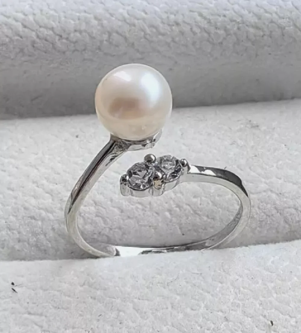 

Gorgeous AAAA 6.5-7.5mm South China Sea White Earrings Pearl Ring 925S 5-6mm 6-7mm 7-8mm 8-9mm 9-10mm