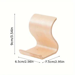 Elegant Wooden Portable Phone and Tablet Stand | Creative Desktop Holder (Wood Color)