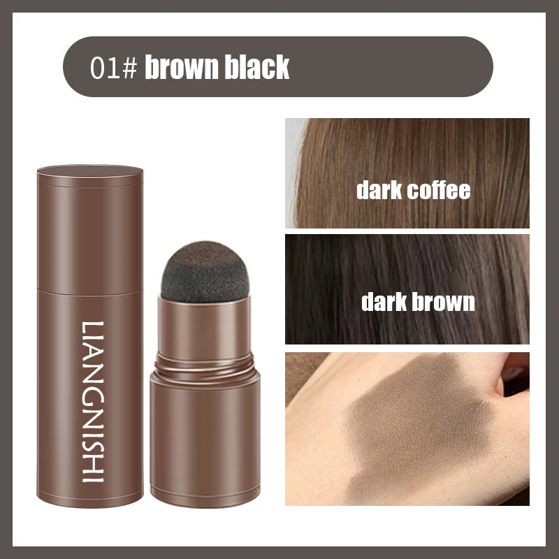 NEW Hair Shadow Stick Powder Water Proof Hair Edge Shadow Eyebrow Powder Black&Brown Coverage Unisex Instantly Hair Makeup Tool 9