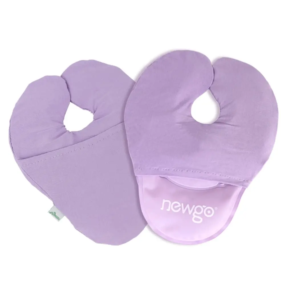 

2 Packs Breast Ice Packs Hot or Cold Therapy Gel Pads + Soft Cover for Breastfeeding Swelling Post Breast Surgery Pain Relief