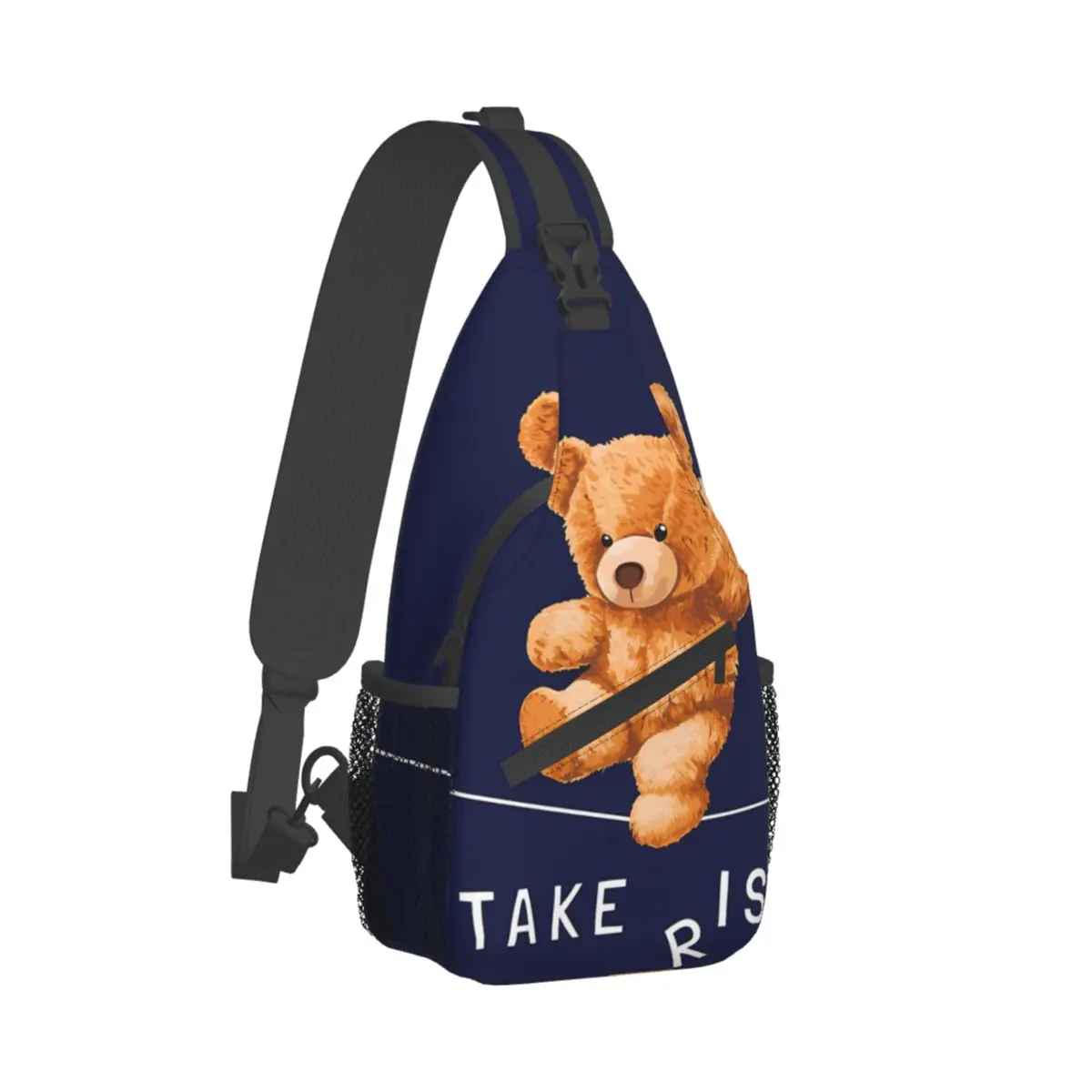 

Teddy Bear Crossbody Bag Sports Take Risk Chest Bag Unisex Women Man Fashion Shoulder Backpacks Travel