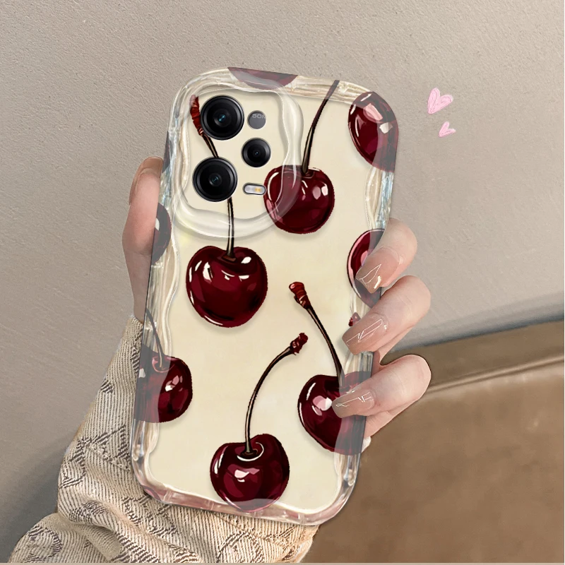 Charming Red Cherry Butterfly Soft Phone Case