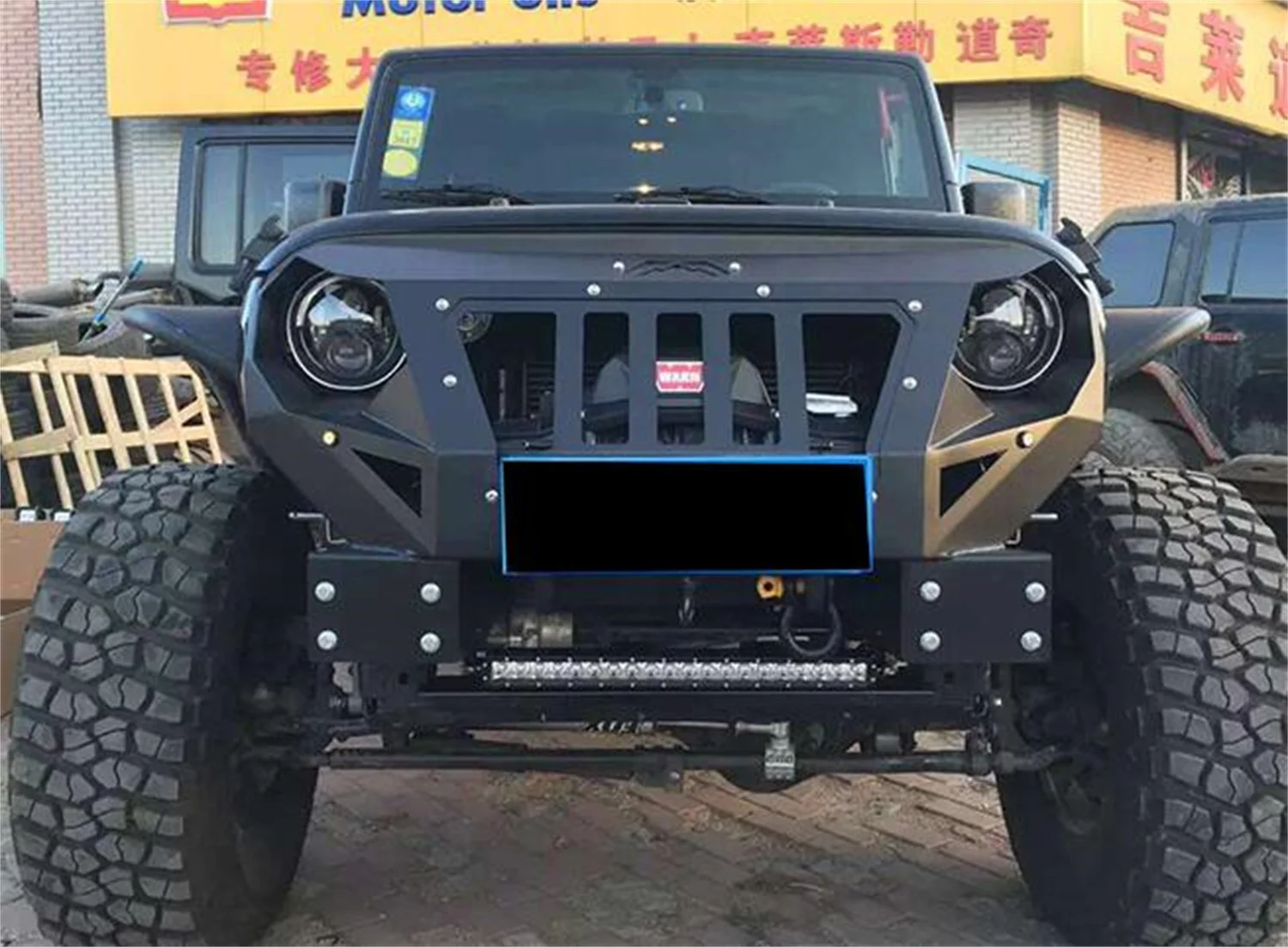 J195 Grumper Winch Bumpers Universal 4x4 Off Road Other Exterior Accessories Steel Bull Bar Front Bumper For Jeep Wrangler 07+