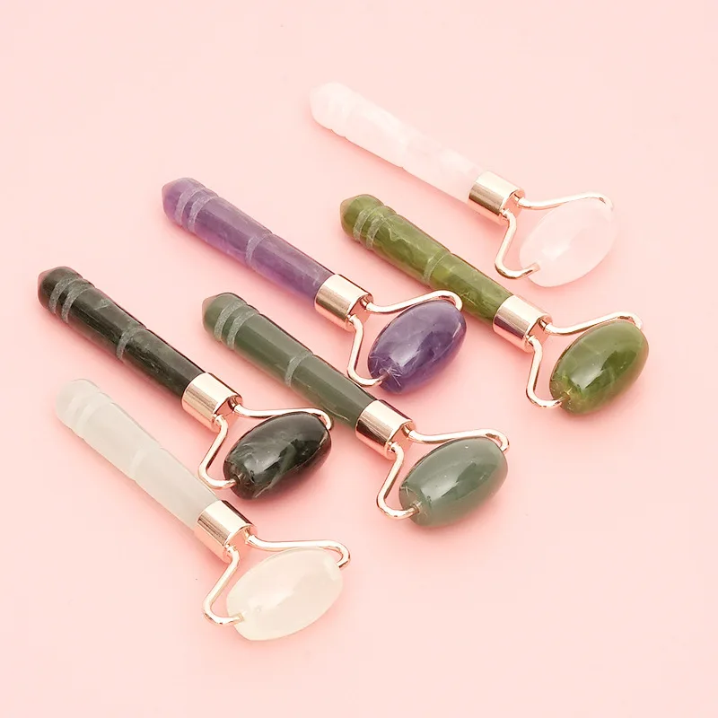 Resin Honey Wax Single Roller Corner Massage Beauty Facial Traditional Chinese Medicine Jade Scraping Stick Maintenance Shaping