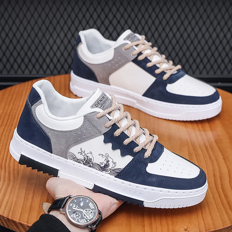 autumn new men casual shoes Outdoor Breathable Flat Shoes Fashion LaceUp Sneakers Men Comfort Trendy Sports Shoes Zapatillas 2