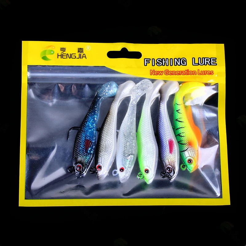 Sea Fishing Jigs Head Silicone Soft Bait 8cm-10g T Tail Wobbler Fishing  Lure Artificial Rubber Bait Swimbait Fishing Tackle