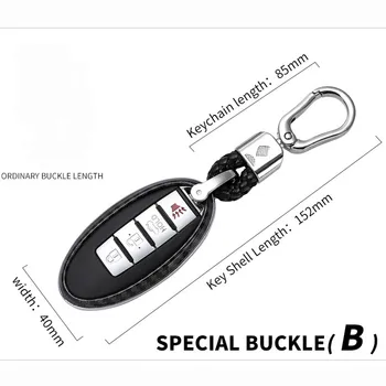 Cover Telecomando/chiave per Nissan Qashqai J11 J10 Tiida XTrail T31 T32 Juke Altima Pathfinder calci per Infin 6 Cover Telecomando/chiave per Nissan Qashqai J11 J10 Tiida XTrail T31 T32 Juke Altima Pathfinder calci per Infin - Custodia per chiave auto in ABS in fibra di carbonio per Nissan Qashqai J11 J10